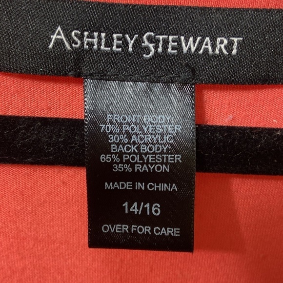 ASHLEY STWART SEQUINED FRONT,PEACH, ARMHOLE TOP. SIZE14-16 - Picture 3 of 8